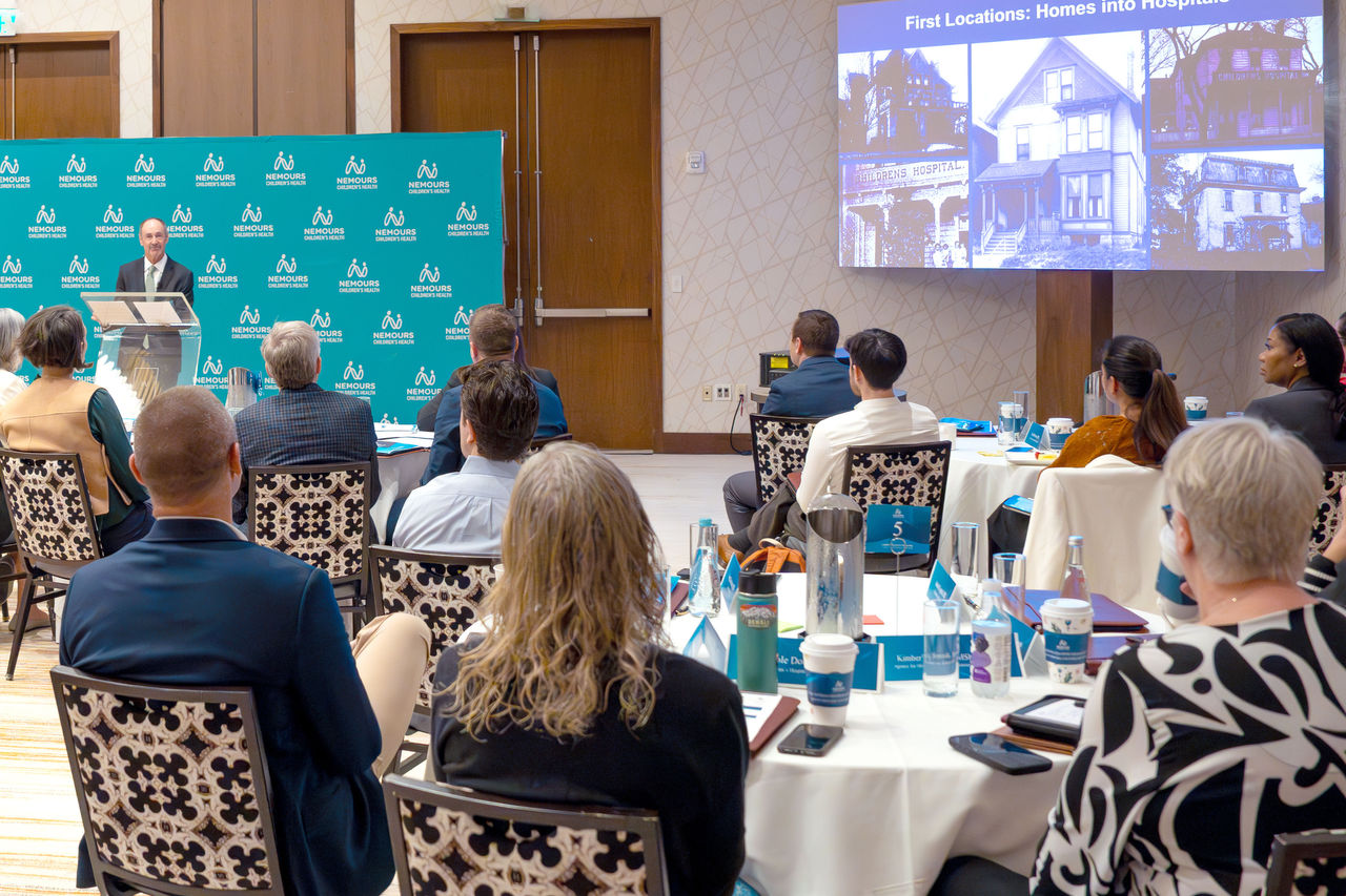 Dr. Moss speaking at roundtable, Advanced Care at Home program