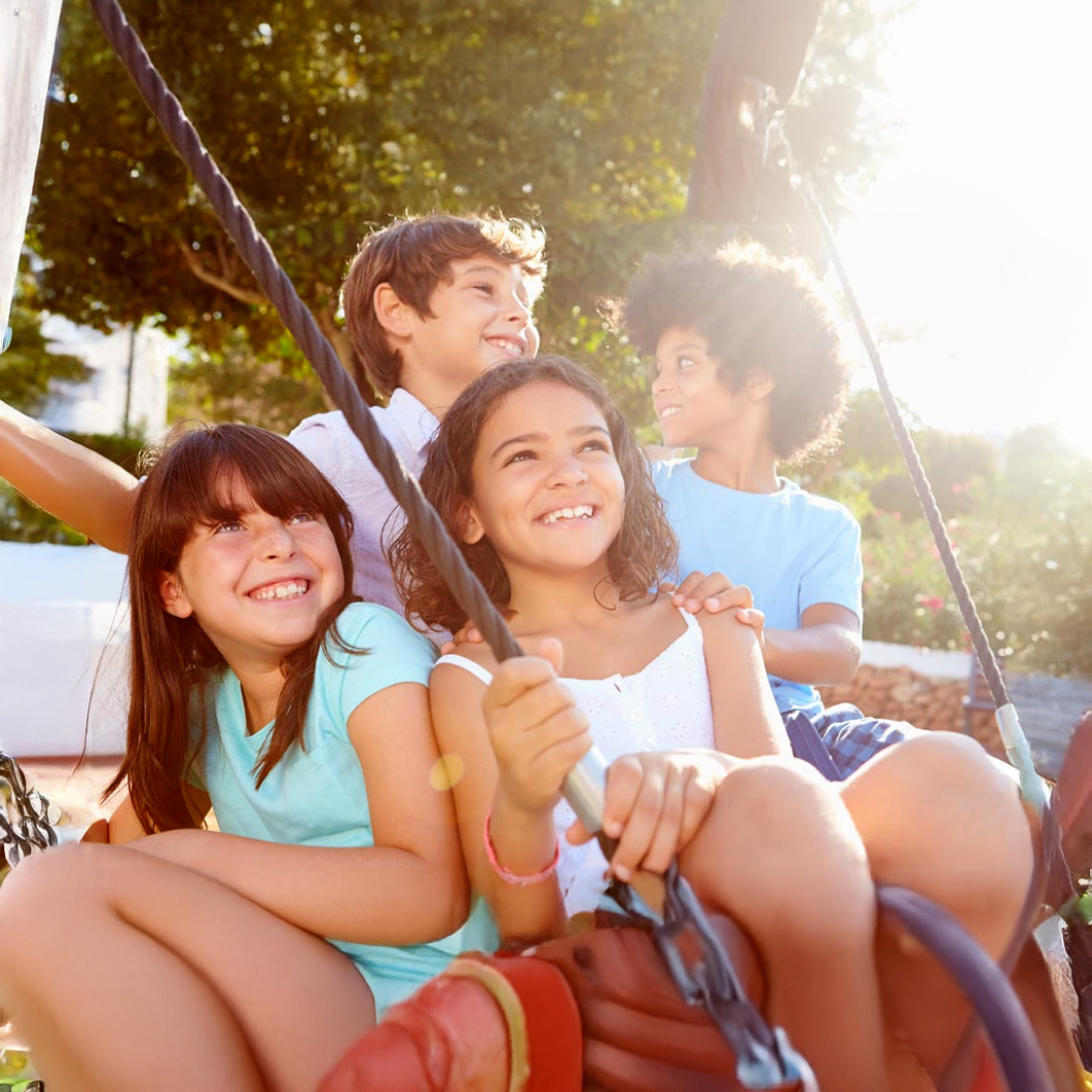 Group of five children showing sources of strength.